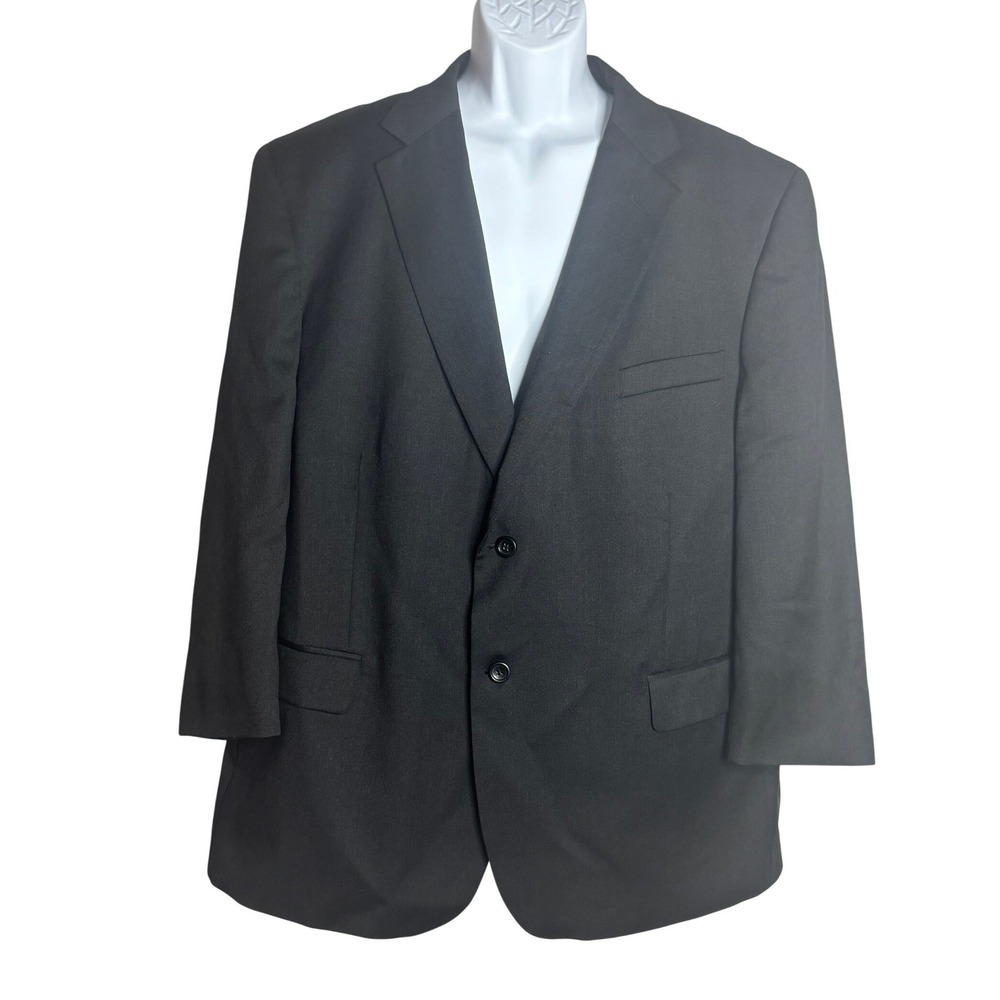 Joseph & Feiss | Black 100% Wool 2 Button Blazer Sport Coat Jacket | 48 Short